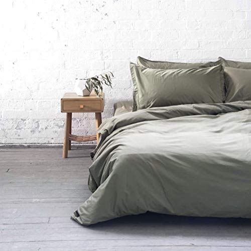 Olive Solid Color Egyptian Cotton Queen Duvet Cover Luxury Bedding Set High Thread Count Queen Bed Linen