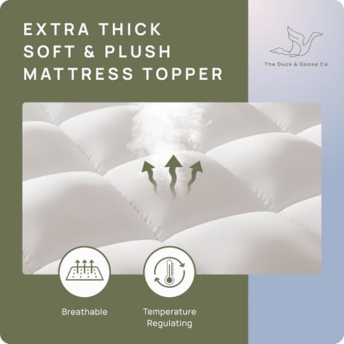 Extra Thick Cooling Mattress Topper King for Back Pain Relief and Cloud-Like Sleep
| Soft & Plush Overfilled 1400GSM Co